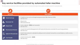 Online Banking Management Key Service Facilities Provided By Automated Teller Machine