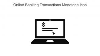 Online Banking Transactions Monotone Icon In Powerpoint Pptx Png And Editable Eps Format