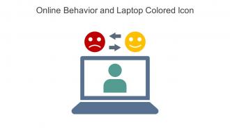 Online Behavior And Laptop Colored Icon In Powerpoint Pptx Png And Editable Eps Format