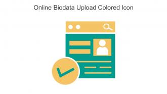 Online Biodata Upload Colored Icon In Powerpoint Pptx Png And Editable Eps Format