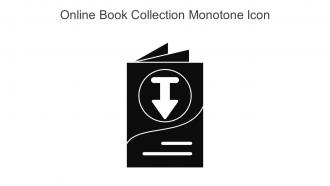 Online Book Collection Monotone Icon In Powerpoint Pptx Png And Editable Eps Format