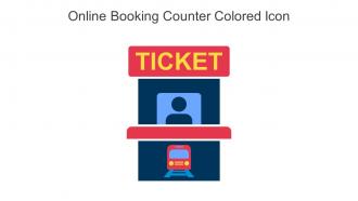 Online Booking Counter Colored Icon In Powerpoint Pptx Png And Editable Eps Format