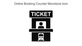 Online Booking Counter Monotone Icon In Powerpoint Pptx Png And Editable Eps Format
