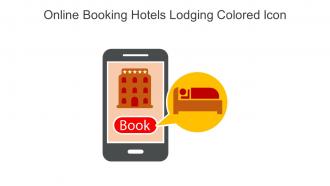 Online Booking Hotels Lodging Colored Icon In Powerpoint Pptx Png And Editable Eps Format