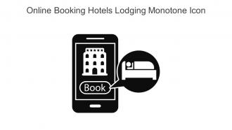 Online Booking Hotels Lodging Monotone Icon In Powerpoint Pptx Png And Editable Eps Format