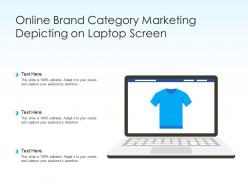 Online Brand Category Marketing Depicting On Laptop Screen