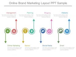 Online brand marketing layout ppt sample