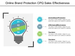 Online brand protection cpq sales effectiveness intellectual property management cpb