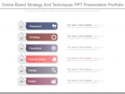 Online brand strategy and techniques ppt presentation portfolio
