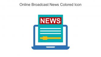 Online Broadcast News Colored Icon In Powerpoint Pptx Png And Editable Eps Format