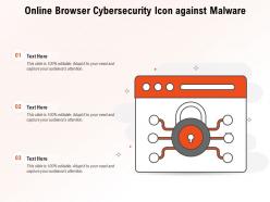 Online Browser Cybersecurity Icon Against Malware