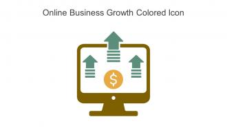Online Business Growth Colored Icon In Powerpoint Pptx Png And Editable Eps Format