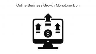 Online Business Growth Monotone Icon In Powerpoint Pptx Png And Editable Eps Format