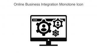 Online Business Integration Monotone Icon In Powerpoint Pptx Png And Editable Eps Format