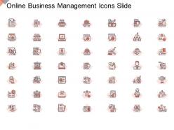 Online business management icons slide ppt template