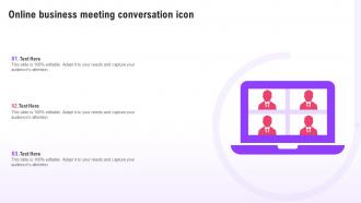 Online Business Meeting Conversation Icon