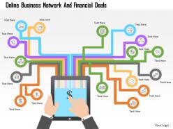 Online business network and financial deals powerpoint templates
