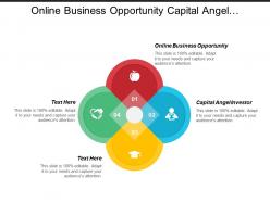 Online business opportunity capital angel investor sales forecasting