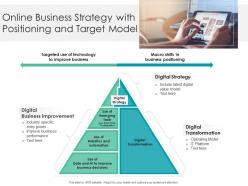 Online business strategy with positioning and target model