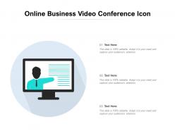Online business video conference icon