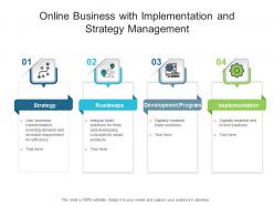 Online business with implementation and strategy management