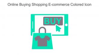 Online Buying Shopping E Commerce Colored Icon In Powerpoint Pptx Png And Editable Eps Format