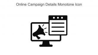 Online Campaign Details Monotone Icon In Powerpoint Pptx Png And Editable Eps Format