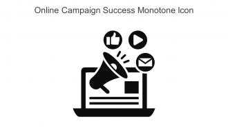 Online Campaign Success Monotone Icon In Powerpoint Pptx Png And Editable Eps Format