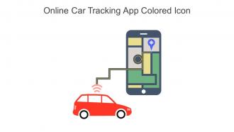 Online Car Tracking App Colored Icon In Powerpoint Pptx Png And Editable Eps Format