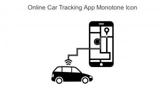 Online Car Tracking App Monotone Icon In Powerpoint Pptx Png And Editable Eps Format