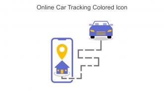 Online Car Tracking Colored Icon In Powerpoint Pptx Png And Editable Eps Format