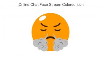 Online Chat Face Stream Colored Icon In Powerpoint Pptx Png And Editable Eps Format