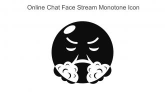 Online Chat Face Stream Monotone Icon In Powerpoint Pptx Png And Editable Eps Format