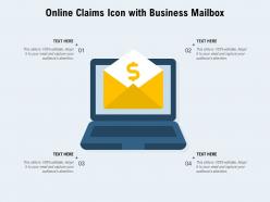 Online claims icon with business mailbox