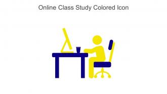 Online Class Study Colored Icon In Powerpoint Pptx Png And Editable Eps Format