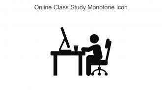 Online Class Study Monotone Icon In Powerpoint Pptx Png And Editable Eps Format