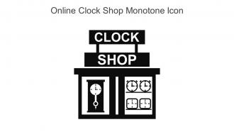 Online Clock Shop Monotone Icon In Powerpoint Pptx Png And Editable Eps Format