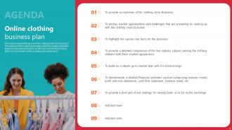 Online Clothing Business Plan Powerpoint Presentation Slides