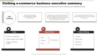Online Clothing Business Summary Clothing E Commerce Business Executive Summary