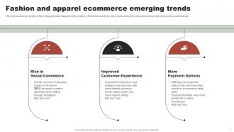 Online Clothing Business Summary Fashion And Apparel Ecommerce Emerging Trends