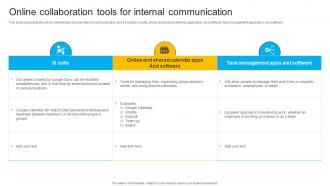 Online Collaboration Tools For Internal Communication Instant Messenger In Internal