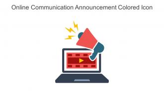 Online Communication Announcement Colored Icon In Powerpoint Pptx Png And Editable Eps Format