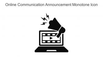 Online Communication Announcement Monotone Icon In Powerpoint Pptx Png And Editable Eps Format
