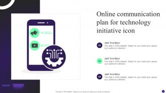 Online Communication Plan For Technology Initiative Icon