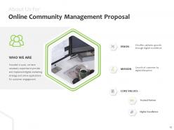 Online Community Management Proposal Powerpoint Presentation Slides
