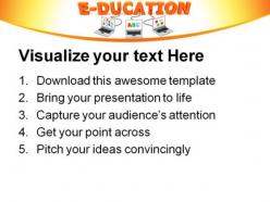 Online concept education powerpoint backgrounds and templates 1210