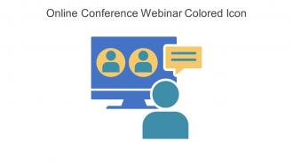 Online Conference Webinar Colored Icon In Powerpoint Pptx Png And Editable Eps Format