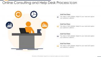Online consulting and help desk process icon