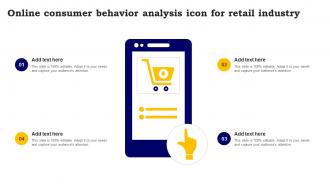 Online Consumer Behavior Analysis Icon For Retail Industry