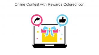Online Contest With Rewards Colored Icon In Powerpoint Pptx Png And Editable Eps Format